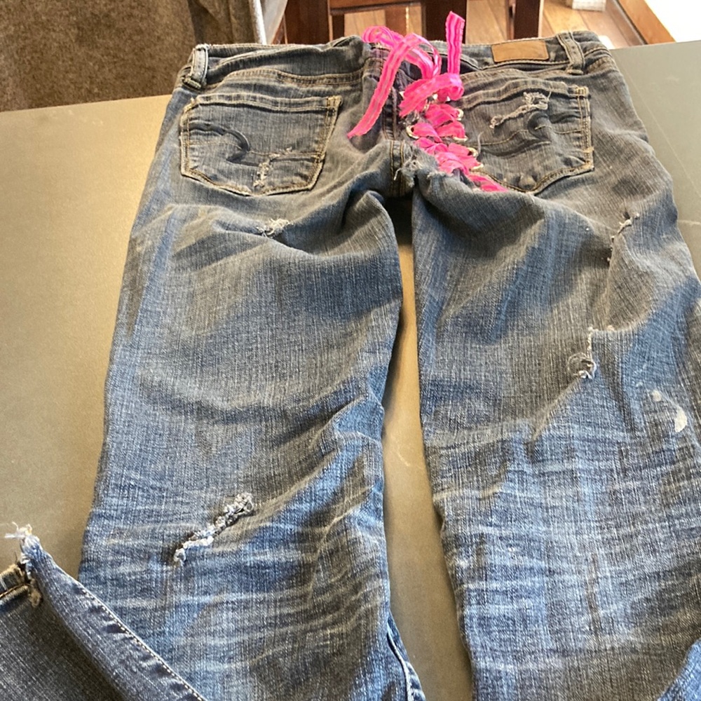 NWOT-Homemade Pink Ribbon tied up with a bow in the back. Super Foxy.